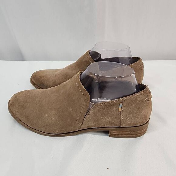 Toms Size 8 Shaye low ankle bootie in dusty gold suede western - Picture 5 of 9